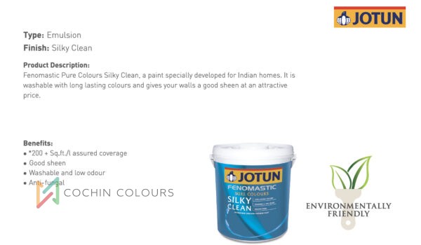 Premium Quality Jotun Fenomastic Pure Colours Silky Clean Paint